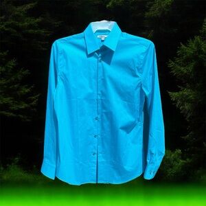 Express 1MX Beautiful Blue Dress Shirt Business Casual Day to Night